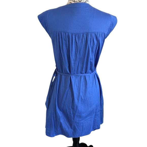 Marcs Dress Periwinkle Blue Cotton Broderie Lace Panel Silk Coquette Women's 6 - Picture 11 of 15